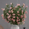 Kwiaty dekoracyjne sztuczna długa gałąź mini kwiat róży fałszywy realistyczny jasny kolor Faux Silk Nordic Decor Home Decor Real Touch Roses