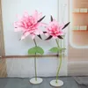 Dekorativa blommor Pe Foam Magnolia Flower Head Double Petals Wedding Party Window Bakgrund Decoration Shooting Simulation Simulation