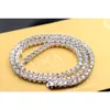 5mm 18 tum högkvalitativ tennis med D VVS Moissanite Diamond Jewelry Hiphop Chock Link Halsband