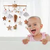 MOBILES# Baby Crib Mobiel houten bed bel rammelaar speelgoed zacht vilt hete lucht ballon windt ring hanger pasgeboren comfort bedwel speelgoed baby cadeau d240426