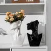 Vaser nordisk stil heminredning vit tjej sida ansikte vas vardagsrum skrivbord tillbehör blomkruka torkade dekorativa ornament
