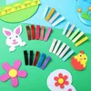 Hair Clips 100 Pcs Flat Clip Covered Grosgrain Ribbon Barrettes DIY Girls Kids Accessories Dropship