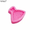 Stampi gonna 3d abito principessa forma cassa stampo silicone torta fondente decorazione utensile da forno abito acuso silicone stampo silicone