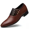 Casual schoenen Men Leather Retro Business Lace Up Dress Office Wedding Party Oxford vasteland China