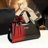 Leather Genuine Color Matching Shoulder Bag for Women in Summer Versatile Middle-aged Commuting Fashionable Mothers Carrying Crossbody