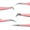 Werkzeuge Lagee Baby Pink Neues Faserspitze Wimpern Erweiterung Pinzette Lautstärkeisolation präzise Wimpern -Pinzetten Nano -Technologie -Make -up -Tools