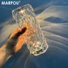 Tafellampen Marpou Crystal Lamp Tricolor Color Night Light Remote Romantic Led Rose Diamond Touch For Living Room House Warming