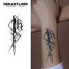 A3MC Tattoo Transfer Thorn Dagger Tymczasowy tatuaż naklejka Waterproof Magic Tattoo trwa do 15 dni Fałszywe tatuaż pół stały tatuaż 240427