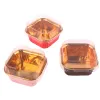 Moulds 10Pcs Brown Letters Muffin Cupcake Paper Cups Square Cupcake Liner Baking Muffin Box Cup Case Birthday Cake Decoration