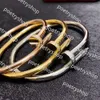 Bangle Designer smycken nagelarmband diamanter utsmyckade för kvinnor män bröllop lyx varumärke alla hjärtans dag gåva multi stil storlek 16 17 18 19 med låda