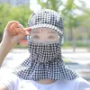 Berets Protective Cover Sun Hat Fashion Face And Neck Ear Flap Tea Picking Summer UV Protection Leisure Cap