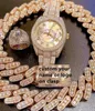 12 mm 13 mm 15 mm 18 mm pour hommes Miami Collier Link Cuban Moisanite Hip Hop Bijoux de luxe Cuban Bracelet
