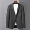 Abiti da uomo deglutisci blazer grigio maschio blazer di lusso autunno e inverno blazer a petto singolo maschile maschile slip elastic man 4xl 4xl