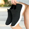 Fitness schoenen vrouwen sneakers stretch stof zwart plus maat 42 gym vrouw zapatillas mujer casual chaussures femme