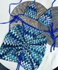 Paris Classics Knitted 3 -częściowy zestaw bikini luksusowe spódnicę w paski stroje kąpielowe projektant kąpielowych strojów kąpielowych Seksowna koronkowa odzież plażowa kury kąpielowe marka Niepatrzona Bather XL