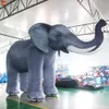 Activités de plein air 2024 Nouveau design de 8 m de long (26 pieds) avec du souffleur d'éléphant gonflable Carton de gros animaux gonflables pour la décoration publicitaire des événements