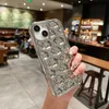 Cell Phone Cases 3D cloud metal silver plated phone case suitable for iPhone 14 11 13 Pro Max shock-absorbing soft TPUSilicone ProtectiveCover J240426