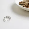 Rings de cluster Flor de ameixa de cor prata vintage para mulheres Presente Ajustável Jóias de casamento de noivado ANILLOS