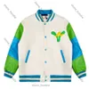 Louies Vuttion Designer Men's Jacketsファッションラグジュアリーブランドの女性ジャケットヴィンテージルーズロングスリーブグリーン野球カジュアルウォームヴォンバー衣類6534