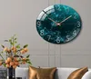 Glas väggklocka modern design landskap ljus lyx färgglad konst reloj pared dekorativo klockor vardagsrum sovrum hem dekor x04471156