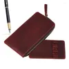 Casos de caneta para bolsa de lápis de couro para adultos para adultos Bolsa de posição fixa Storage Storage Acessórios do zíper