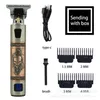 Recortador de cabello T9 Cabello Cabello Profesional Shaver Electric Shaver Mens USB Carga para la barba aceitosa Q240427