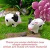 Décorations de jardin 12 PCS Statue Micro paysage Flowerpot Resin Cow Crafts Miniature Figurines DÉCORT