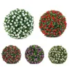 装飾的な花造園草のボール1PC 20/25cm Garden UV安定した人工バスケット植物バースデーコーヒーショップローズフラワーボールステージ