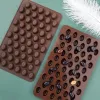 Molds 55 CVITY MINI Coffee Beans Chocolade Sugarcraft Candy Siliconen Schimmel Schimmel Fondant Cake Decoreren Bakgebakgereedschap