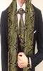 Écharbes Men de mode Tie Gold Jacquard Paisley 100 Écharpe en soie Ensemble d'automne Hiver Casual Business Costume Soft Barrywang13575040