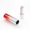 Storage Bottles 12.1mm Empty Lipstick Tube Round Gradient Blue/Red Press Bounce Lip Container Cosmetic Packagig Refillable Bottle