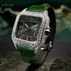 Mechanical Diamond Luxury Watches VVS Moissanite Watch Iced Out Square Men Kvinnor handledsklocka