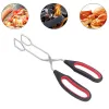 Grilles BBQ Tools Barbecue Scissor Tongs Grilled Food Tong Handle Handle Cissor BBQ Pain Roast Clip Cuisine Baking Tongs BBQ ACCESSOIRES