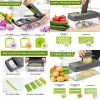 Werkzeuge 14/16 in 1 multifunktionalem Gemüsehacker Slicer Shredder mit Korb Obst Slicer Kartoffel Shredder Karotte nach Hause Gadgets