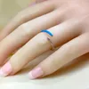 Cluster Rings Colorful Neon Enamel Open Adjusted Finger Ring Fashion Fluorescent Jewelry Rhinestones Women Birthday Gifts