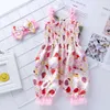 Rompers New Girl Summer Backless Jumpsuit Baby Lace Bloomer Jumpsuit Baby Pâques Polyester Nouveau-Born Photographies PropSl24F