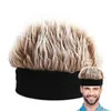 Perruques synthétiques pour hommes et femmes beanie wigs fun chapeaux de cheveux courts innovants hip-hop rétro épiky Q240427