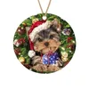 Décorations de Noël 1pcs Ornement d'arbre personnalisé Pet Memorial Po Portrait Portrait ornement personnalisé