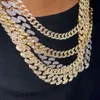 Top Quality Lager Icy Out Moissanite Cuban Link Rapper Luxury Personality Miami Chain Necklace