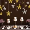 Décoration de fête Nice Gold Hollow Star Paper Garlands Banner suspendu pour le mariage décor de Noël pour enfants Supplies Baby Shower