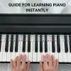 Guía de notas de piano de teclados con caja para principiante, silicona reutilizable 88 clave Tamaño completo Etiquetas de teclado de piano extraíble para aprender para aprender