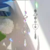 Décorations 1 PC Galaxy Star Moon Crystal Wind Chime Pendentif For Home Decor Garden Garden Suncatcher Fêtes de fête
