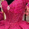 Luxus mexikanische Rose rote süße 16 Quinceanera Kleid Vestidos de xv 15 Anos Prom Party Wear Pageant Ballkleider 2024 Robe de Mariee