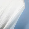 فساتين الحفلات الحريرية الحريرية الصيفية فستان نساء أنيقة أبيض لمكتب الملابس سيدة الكورية عطلة الشاطئ ZM275