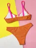 Женские купальные костюмы Para Praia Packwork Bikini Set Ring