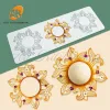 Formar 9 Style Butterfly Flower Silicone Cake Sets Mögel Cake Decorating Tool Border Decoration Lace Mold Kök Bakning Tool Bakeware