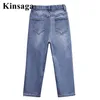 Botón de jeans para mujeres Poschwork esposado 4xl Summer Streetwear STRING Capris Indie Estética Pantallas de mezclilla de cintura alta