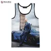 メンズタンクトップ映画Fast Furious 2023 New Trend Fashion Mens Tank Top Seveless Harajukuパーソナライズされた3DプリンティングビーチトップT-Shirtl2404