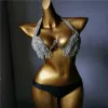 Set 2022 Venus Vakantie Nieuwe stijl Rhinestone Bikini volwassen vrouwen Swimwear Diamond Bling Badpak Beachwear Siamese Stones Biki