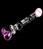 Giocattoli sessuali per donne vetro dildo Real di vetro lungo ENORME ENORME Pyrex Crystal Glass Dildos Penis Anal Masturbatore Plug sextoys Sexshop Y1919252782